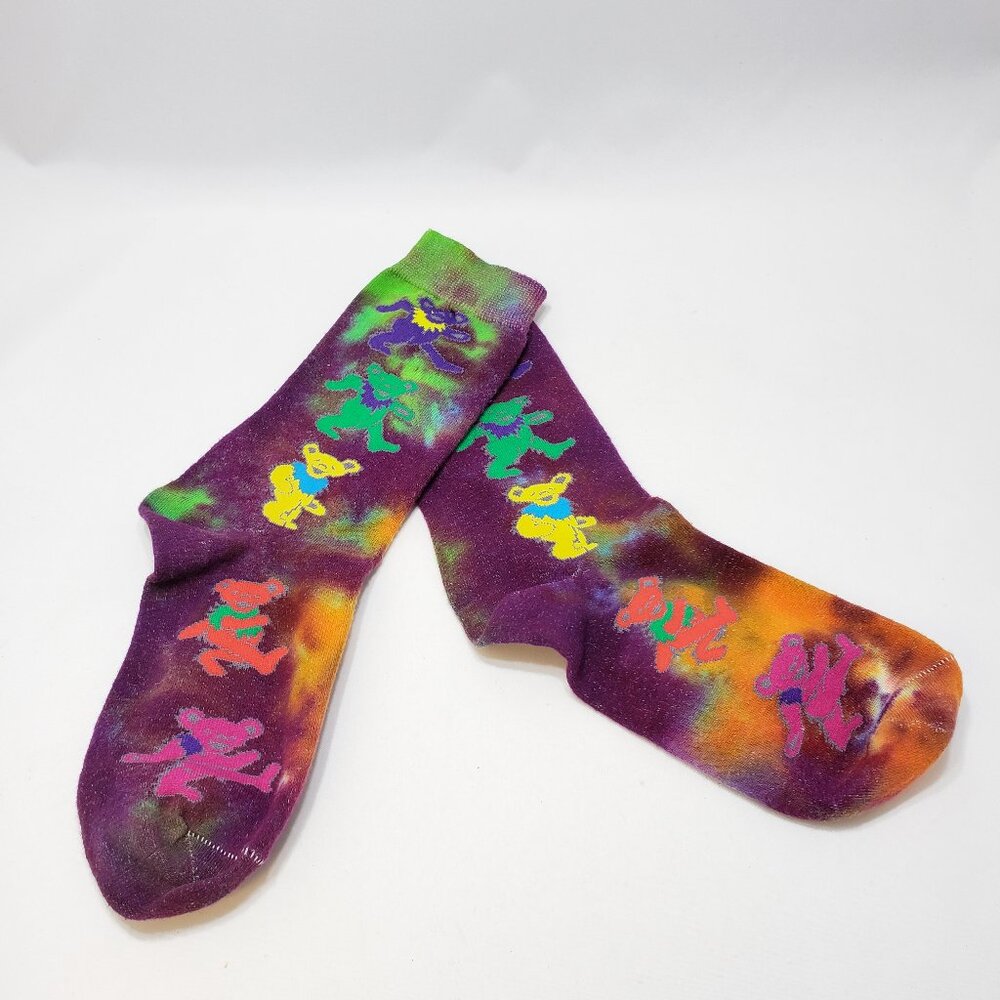 Tie Dye Grateful Dead Socks - Rainbow Dancing Bears - Tye Dye Sock